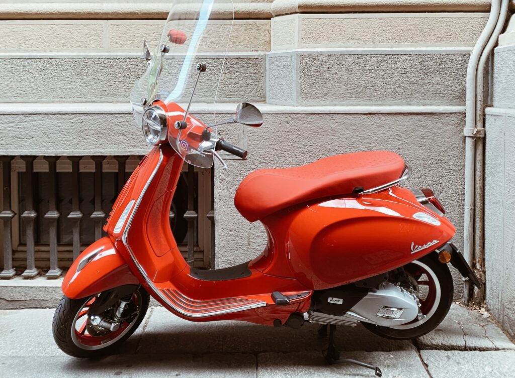 A Bright Red Vespa, Italy