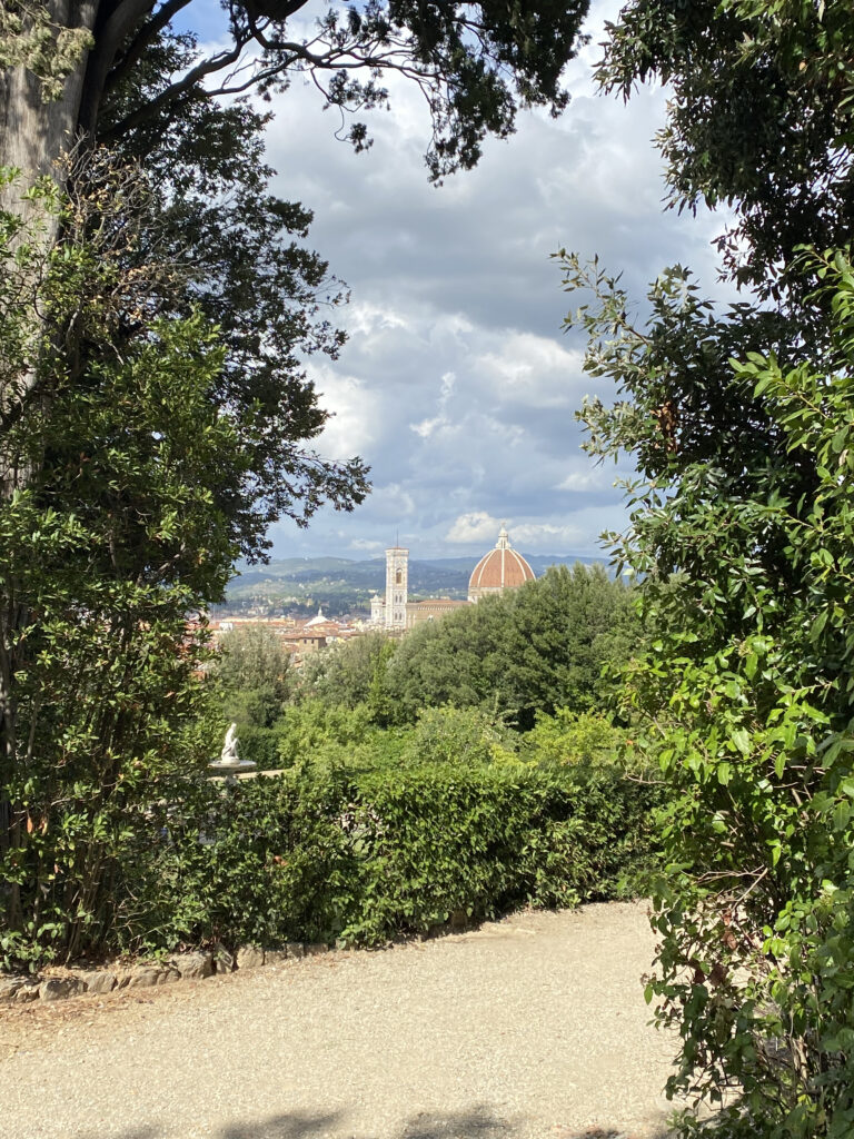 A hidden view of Brunelleschi's Duomo in Florence, seen from Boboli Gardens