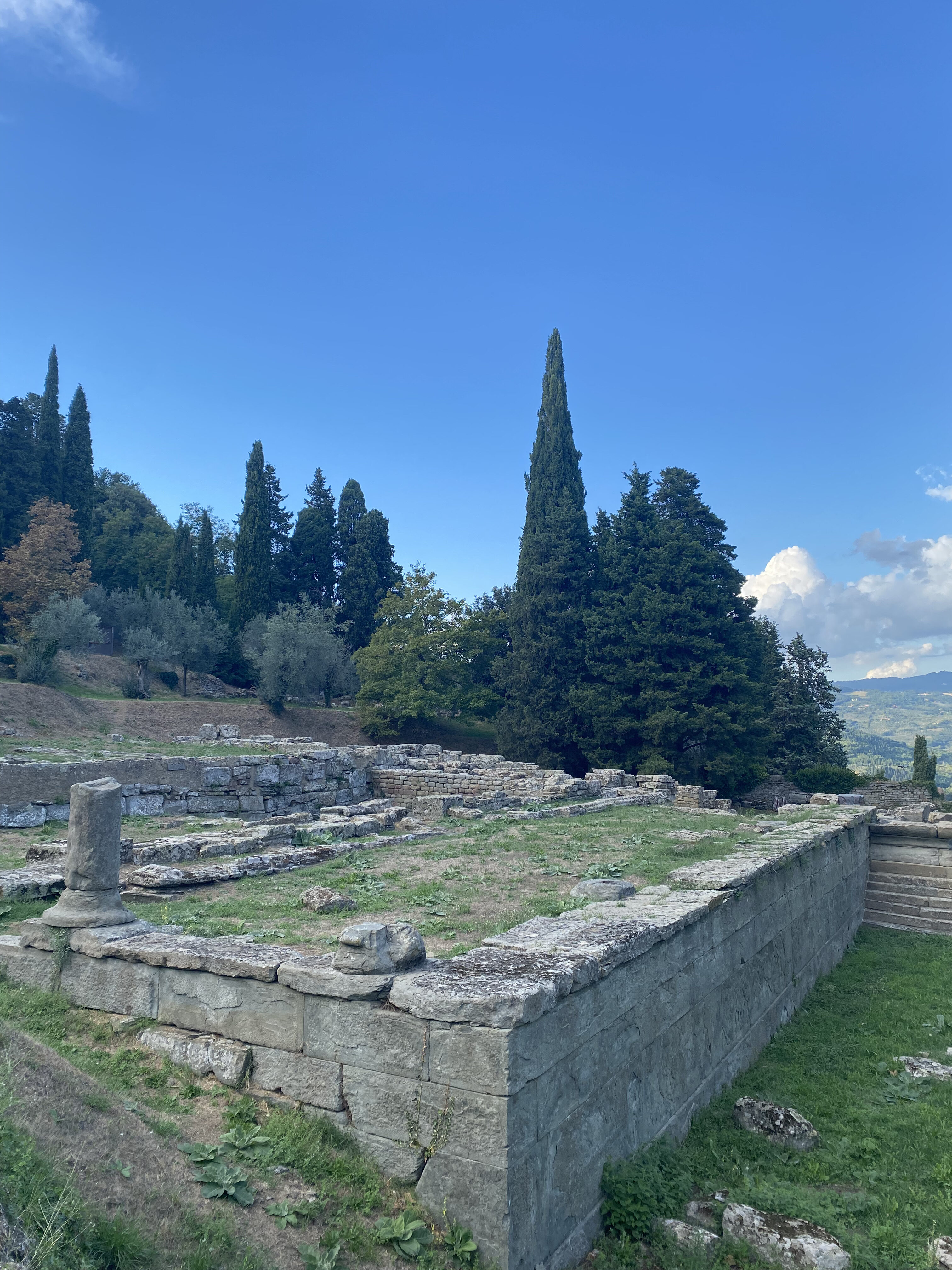 Ancient ruins in the hillside town of Fiesole, just outside of Florence.