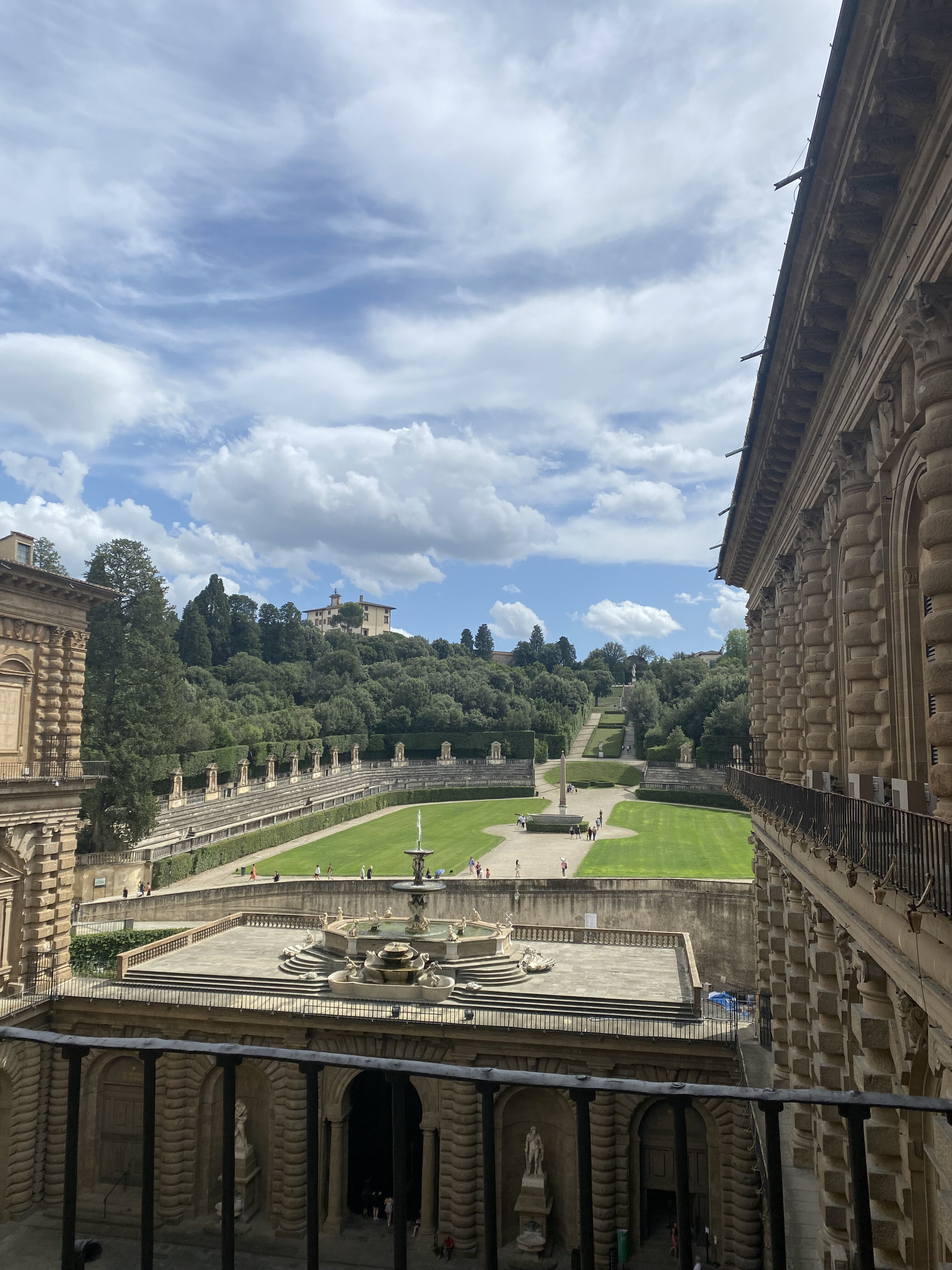 Garden view from the Pitti Palace.