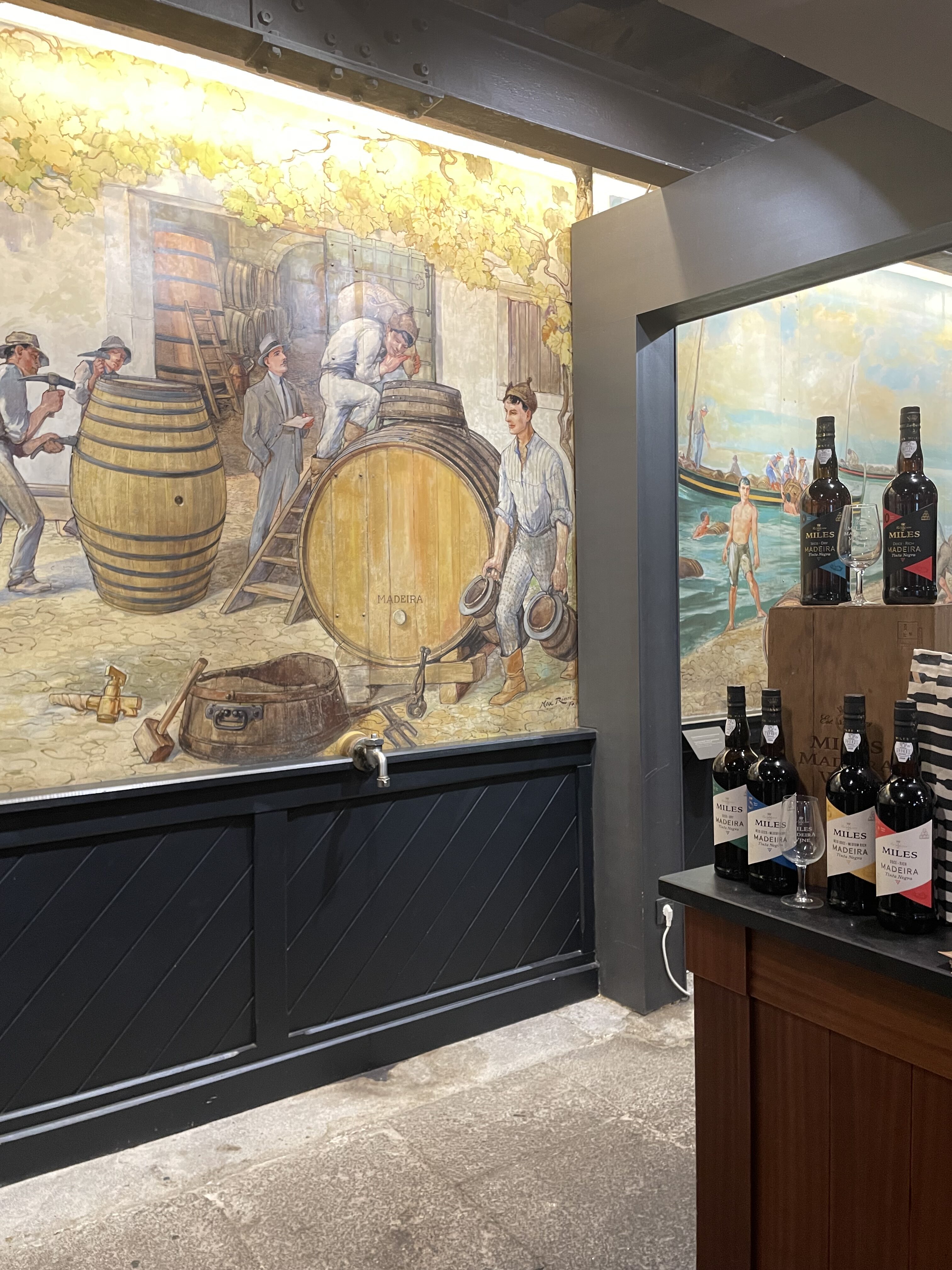 Madeira wine tasting room.
