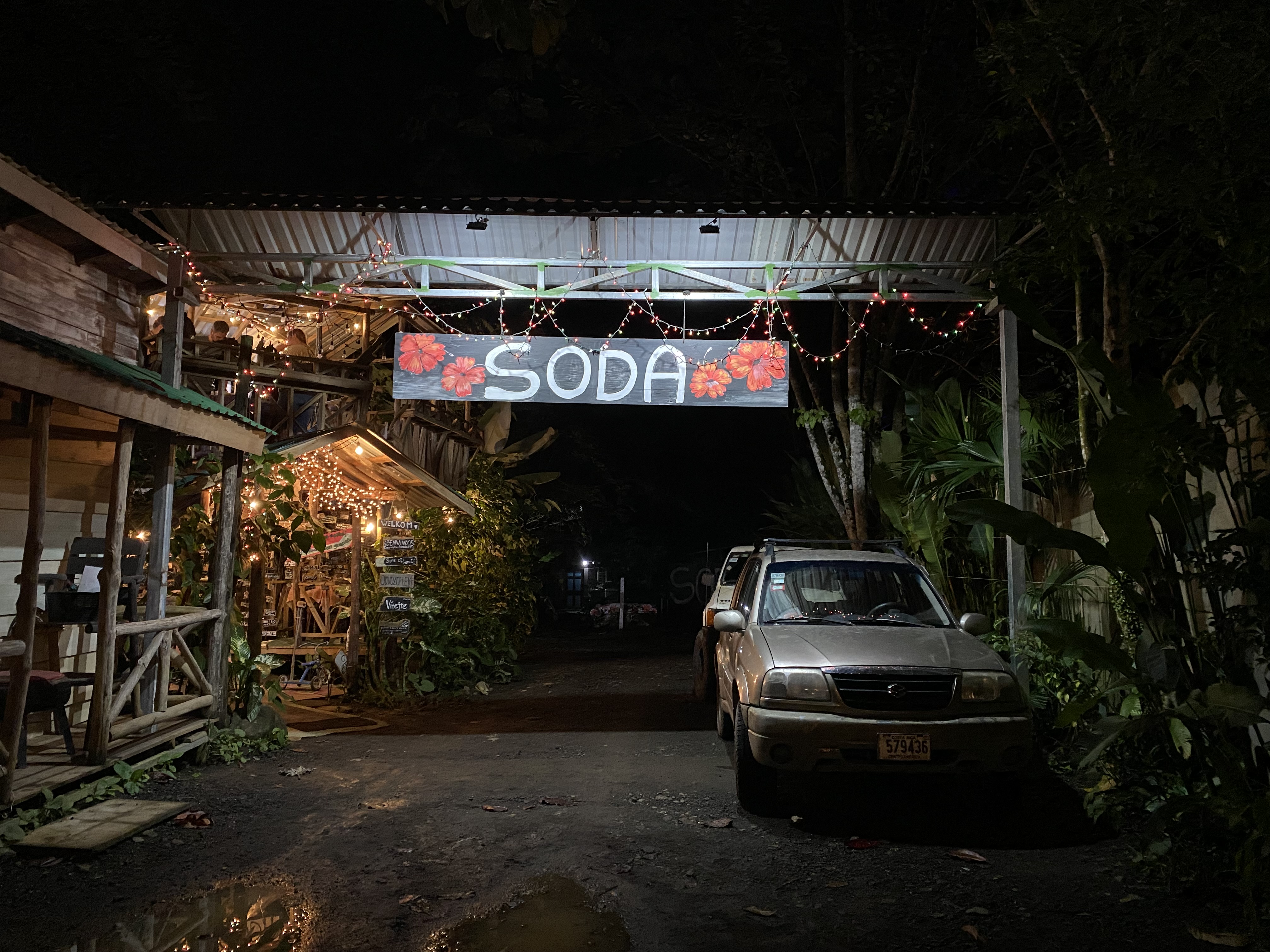 A traditional Costa Rican "Soda" – a small "mom-and-pop" restaurant serving Costa Rican classics.