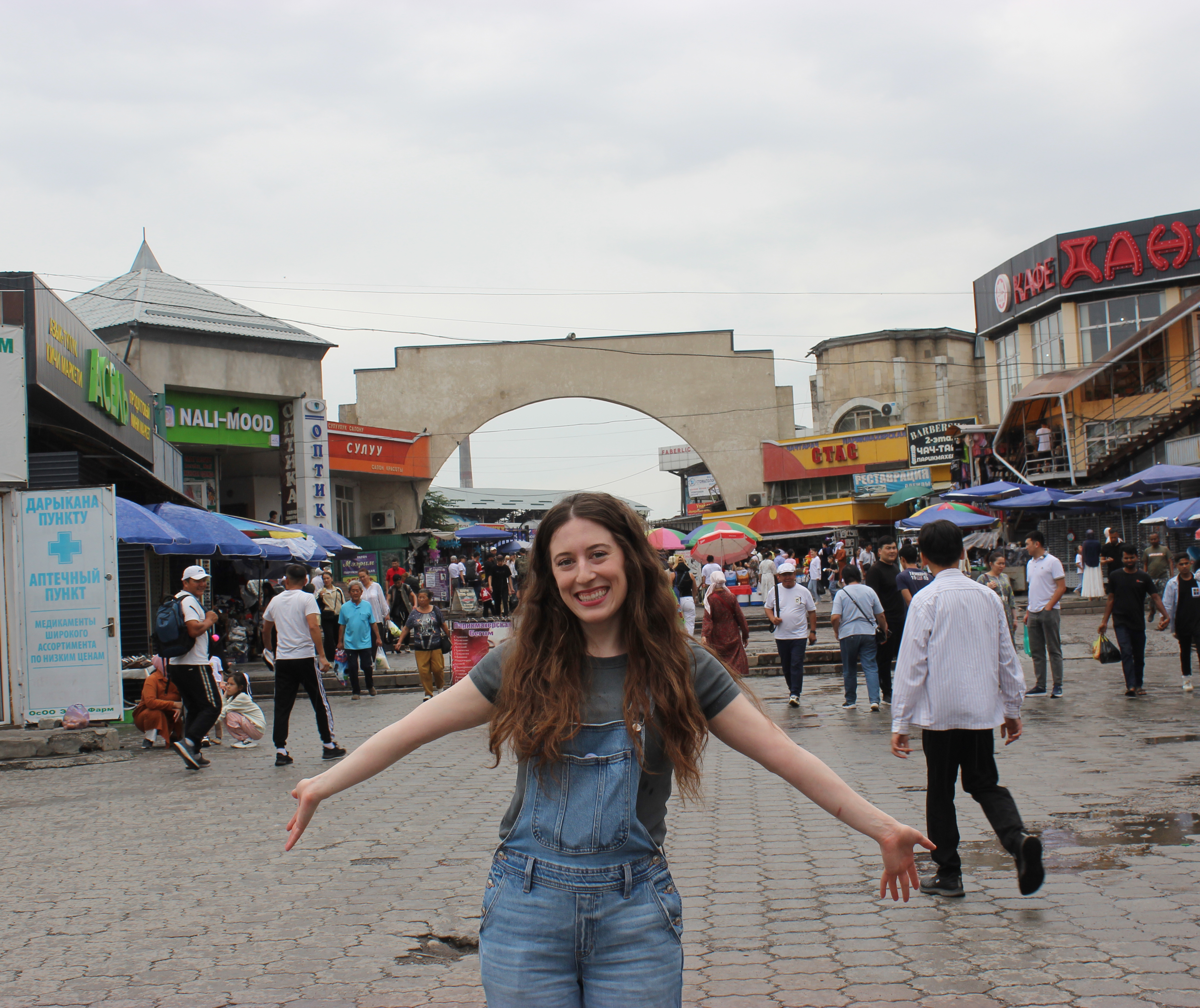 Bella at the Osh Bazaar.
