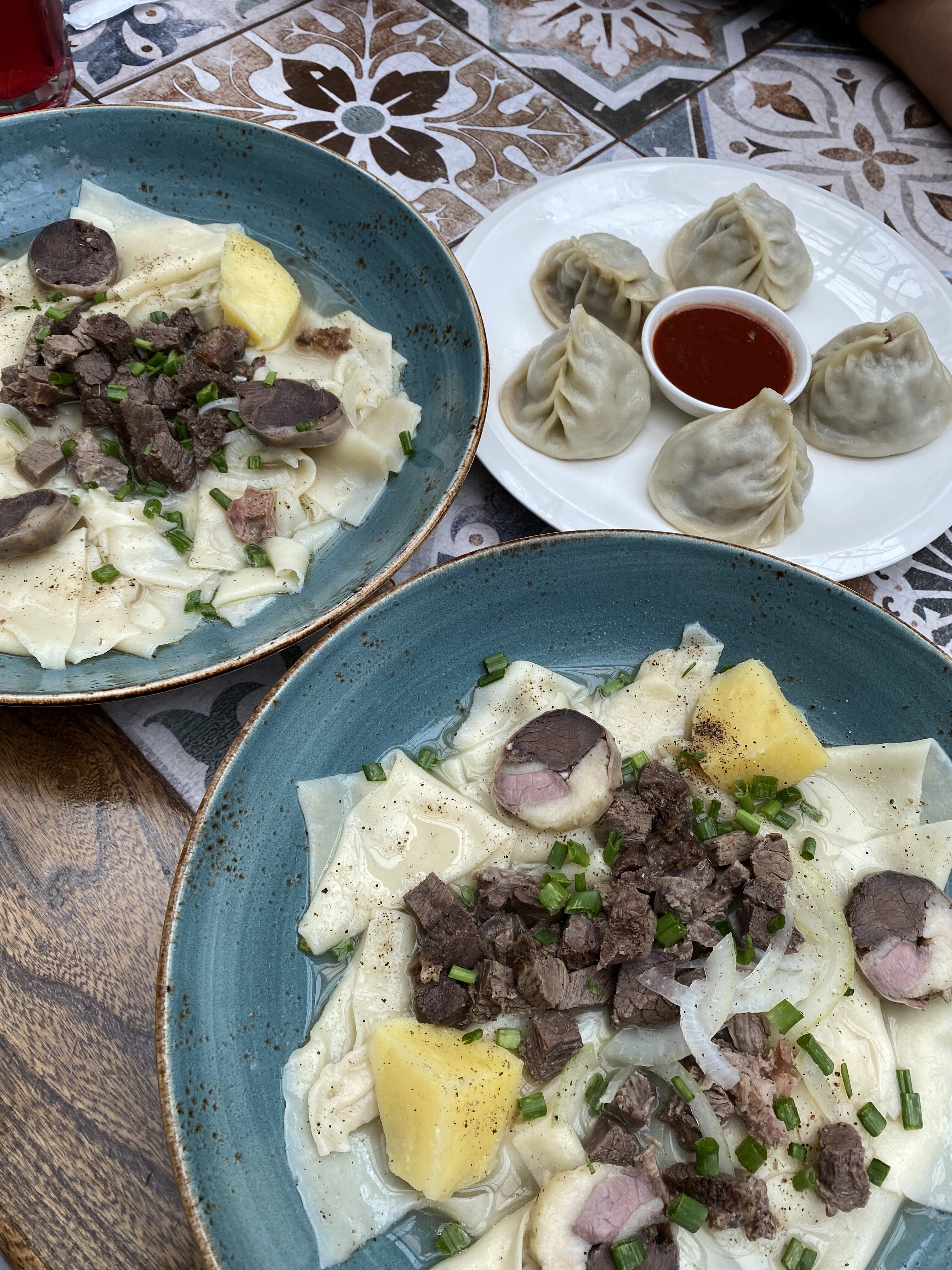Beshbarmak – a traditional Kyrgyz dish containing horse meat and noodles!