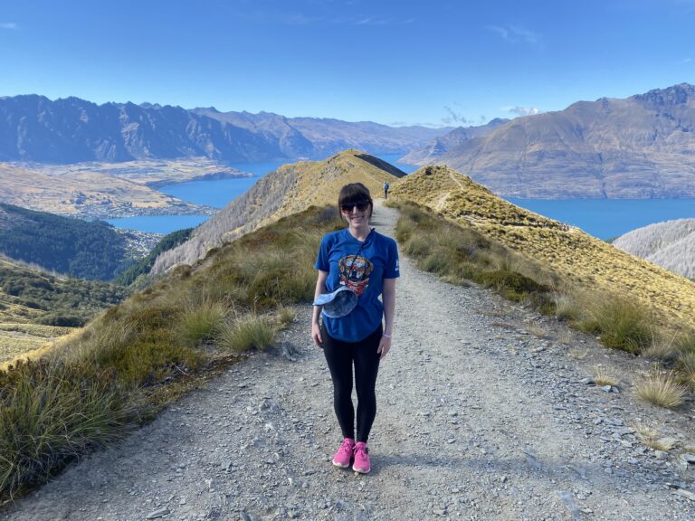 Bella at the top of Ben Lomond track in Queenstown.
