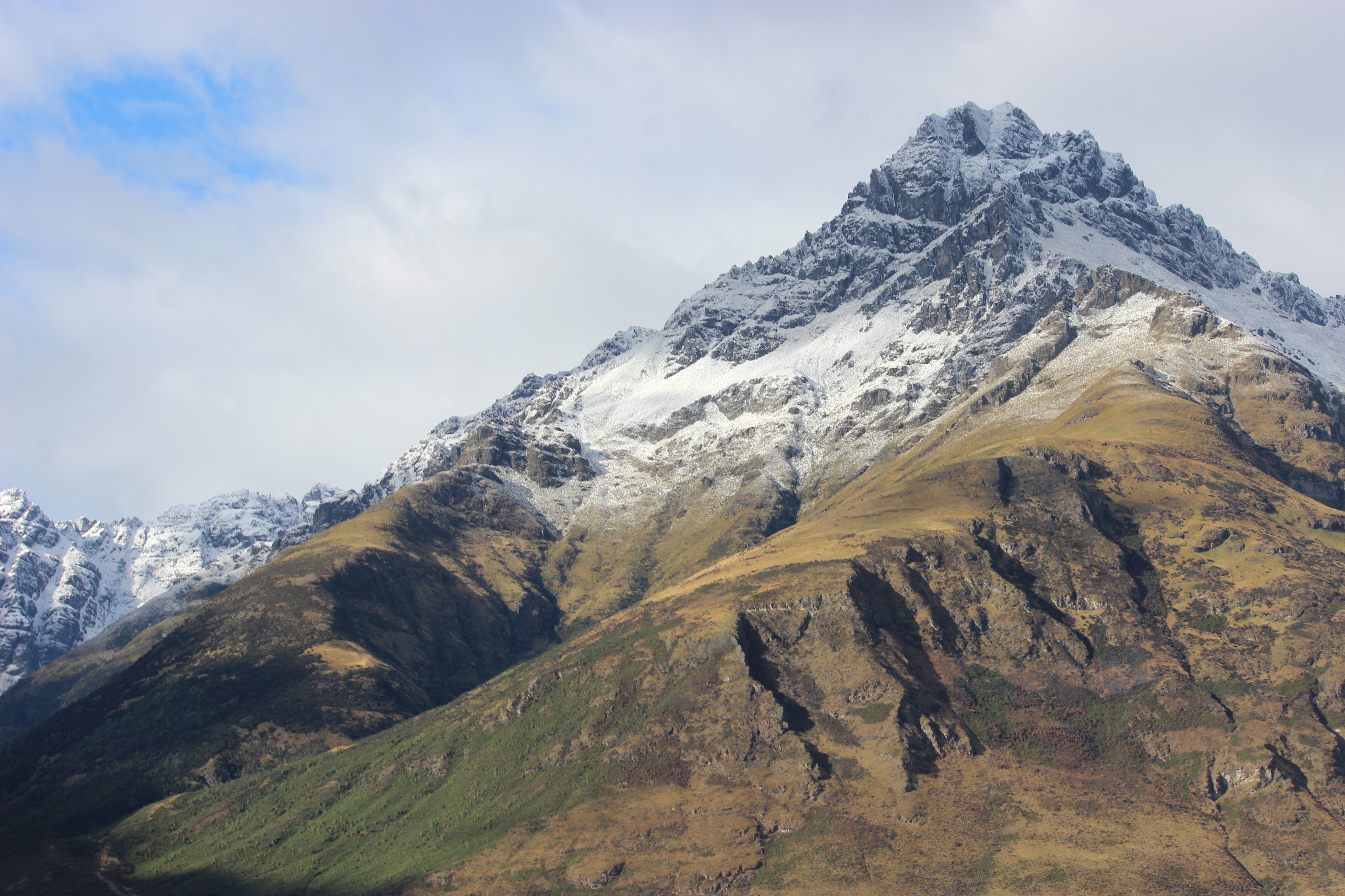 A beautiful snow-capped Walter Peak in Queenstown, New Zealand.