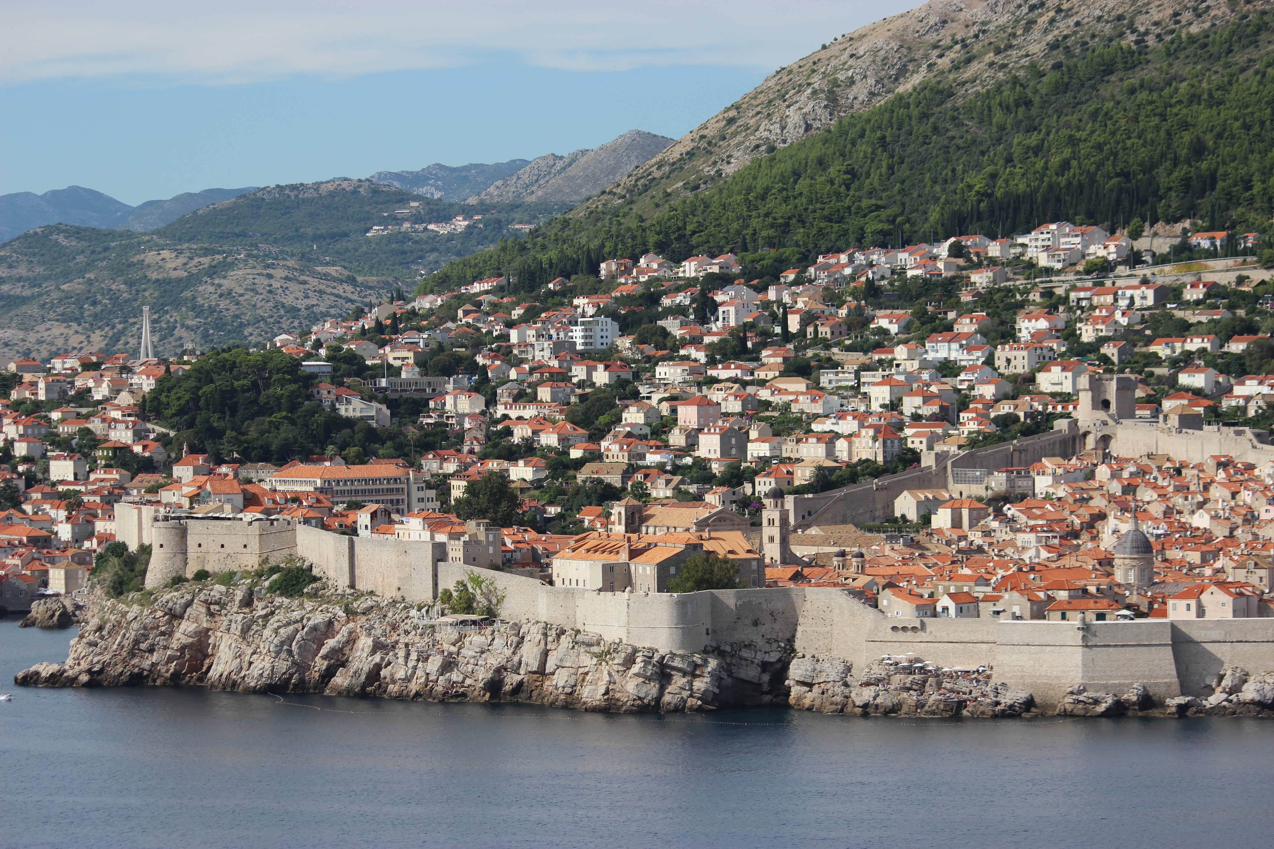 Dubrovnik Old Town, viewed from Lokrum Island.
