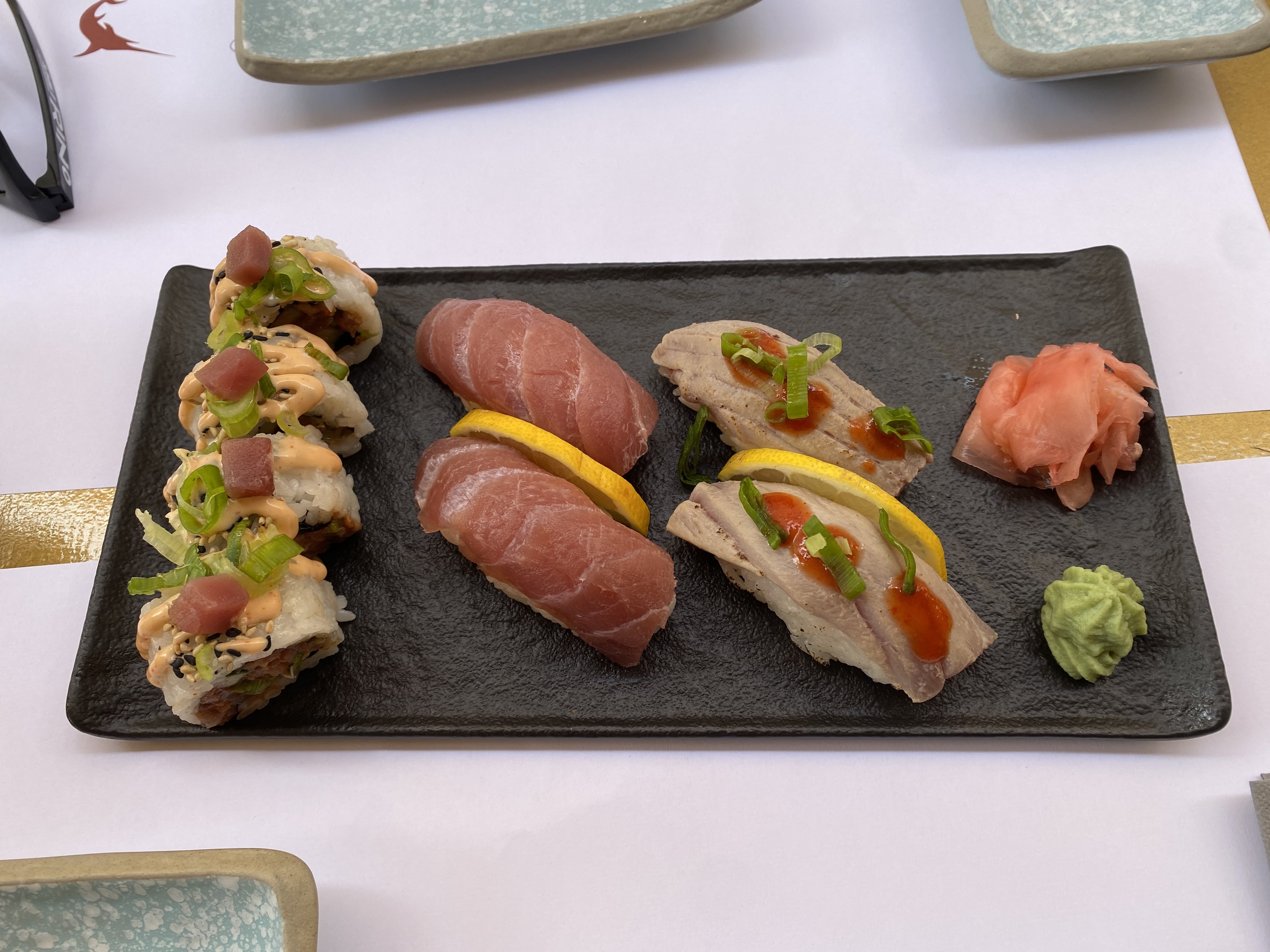 A small spread of fresh sushi from Bota Šare in Ston.