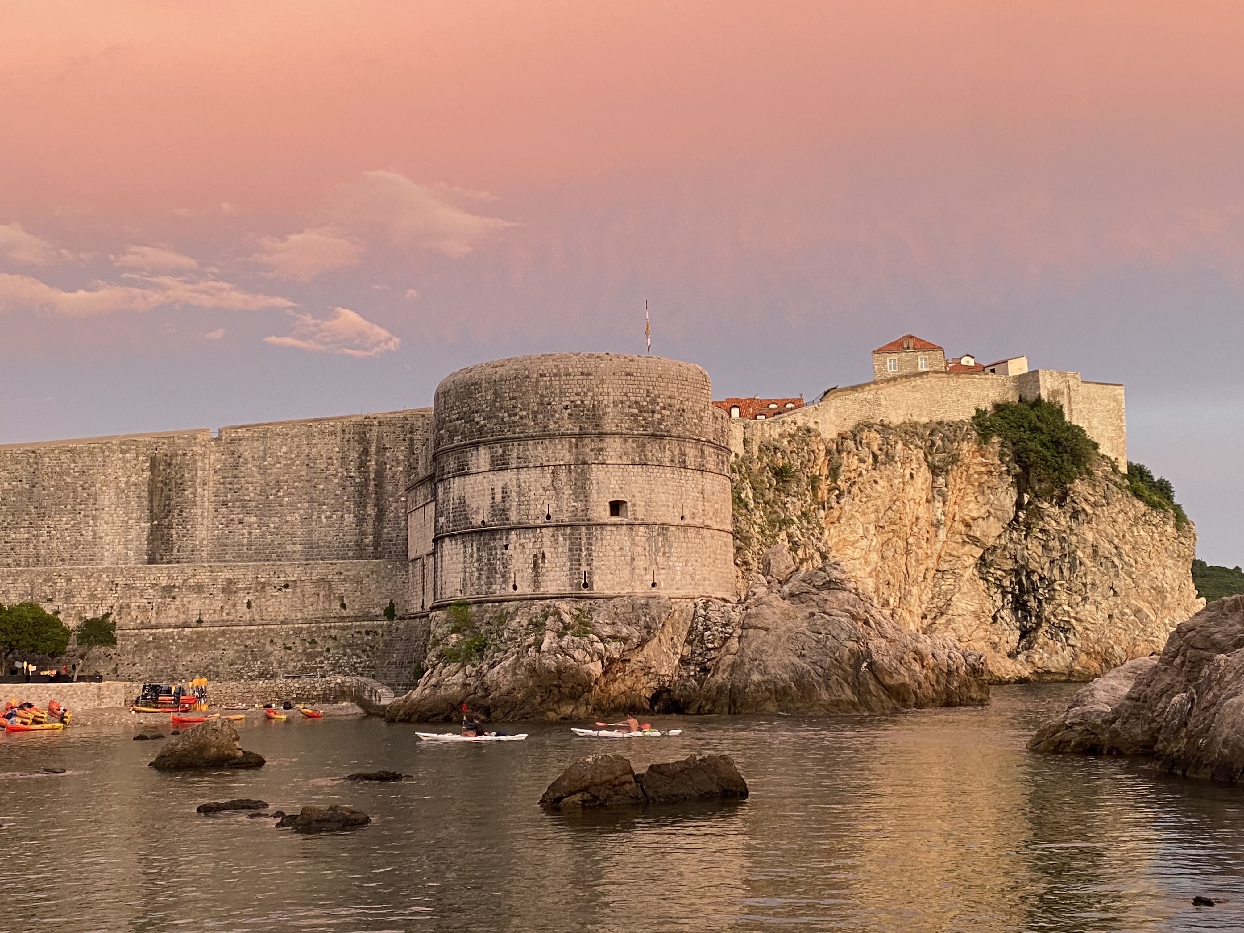 Sunset over the City Walls and beach Bokar.