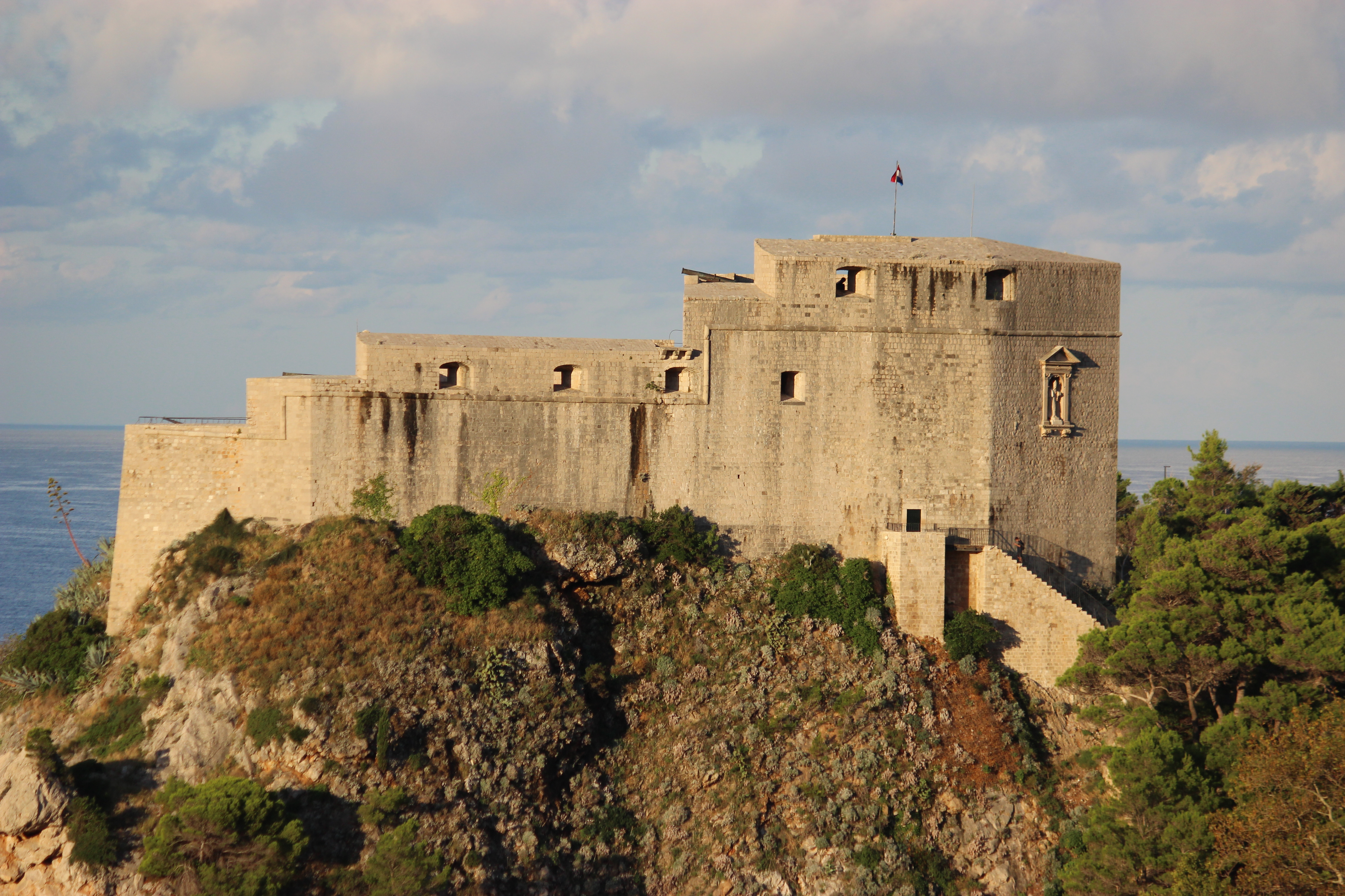 The monumental stone fortress in Dubrovnik, Fort Lovrijenac in Dubrovnik.
