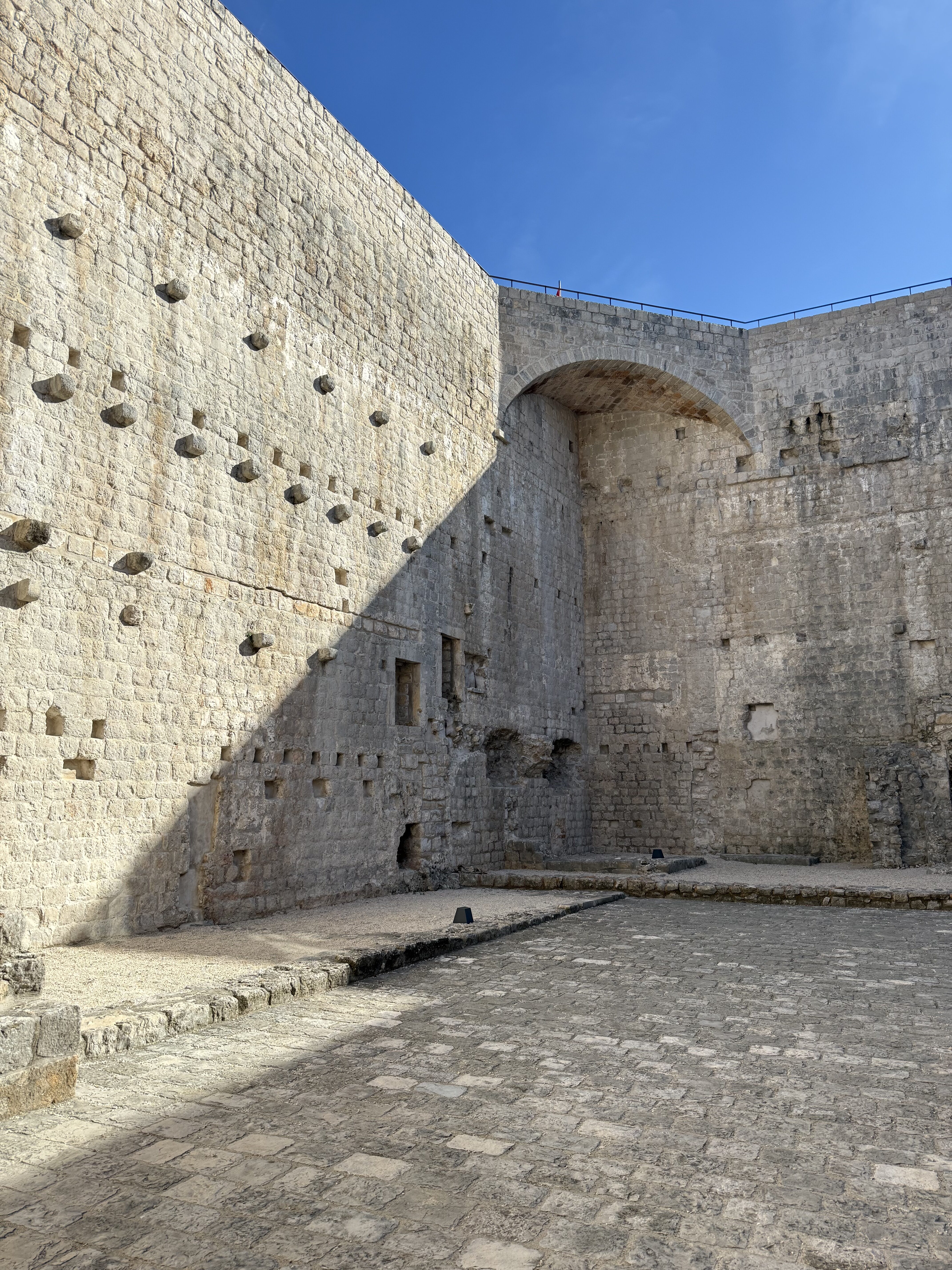 Stone interior or the Kaštio Fort.
