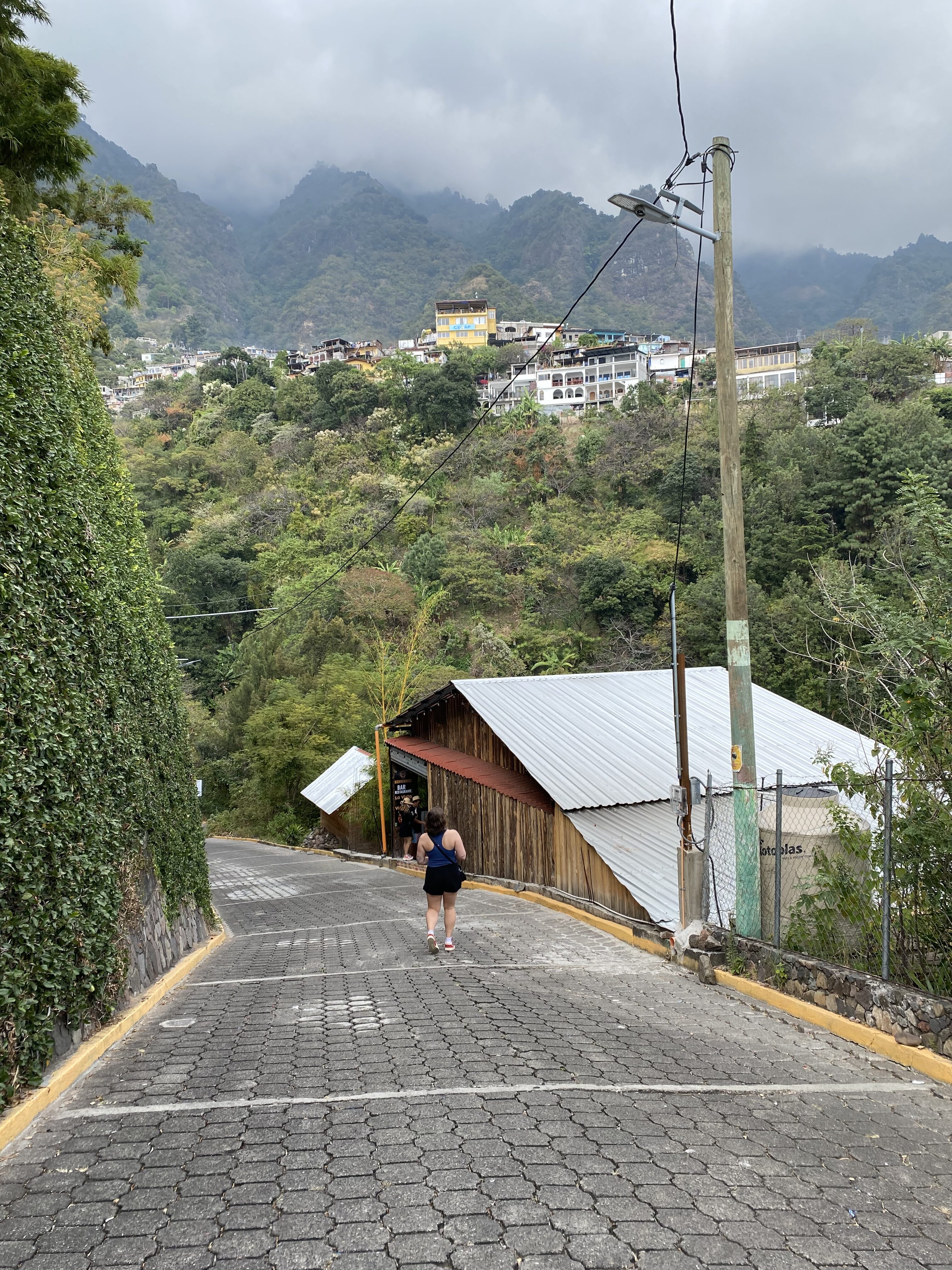 Hillside village of Santa Cruz, Lake Atitlán.