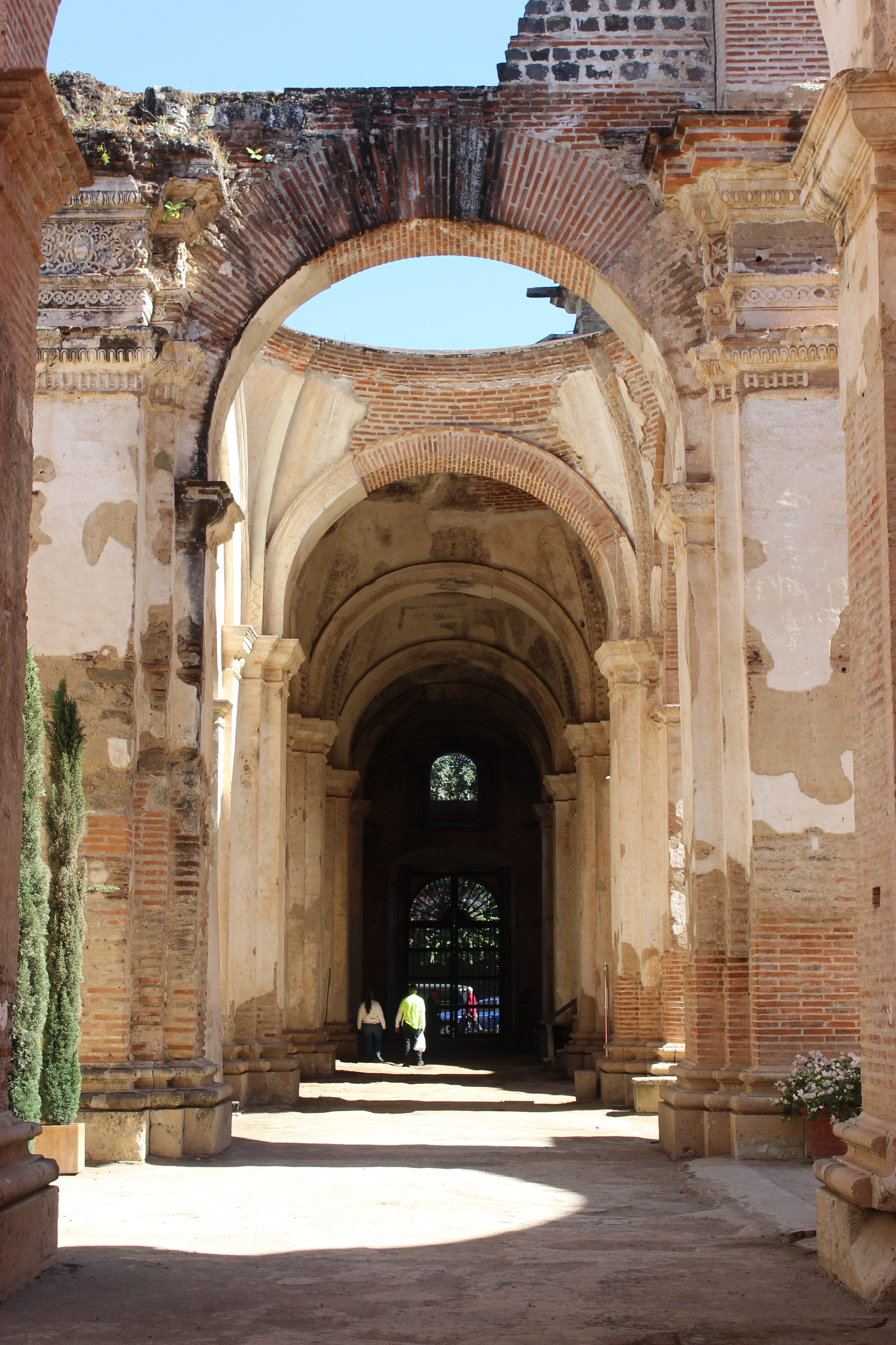 Weathered archway of the Catedral de San José in Antigua, Guatemala.