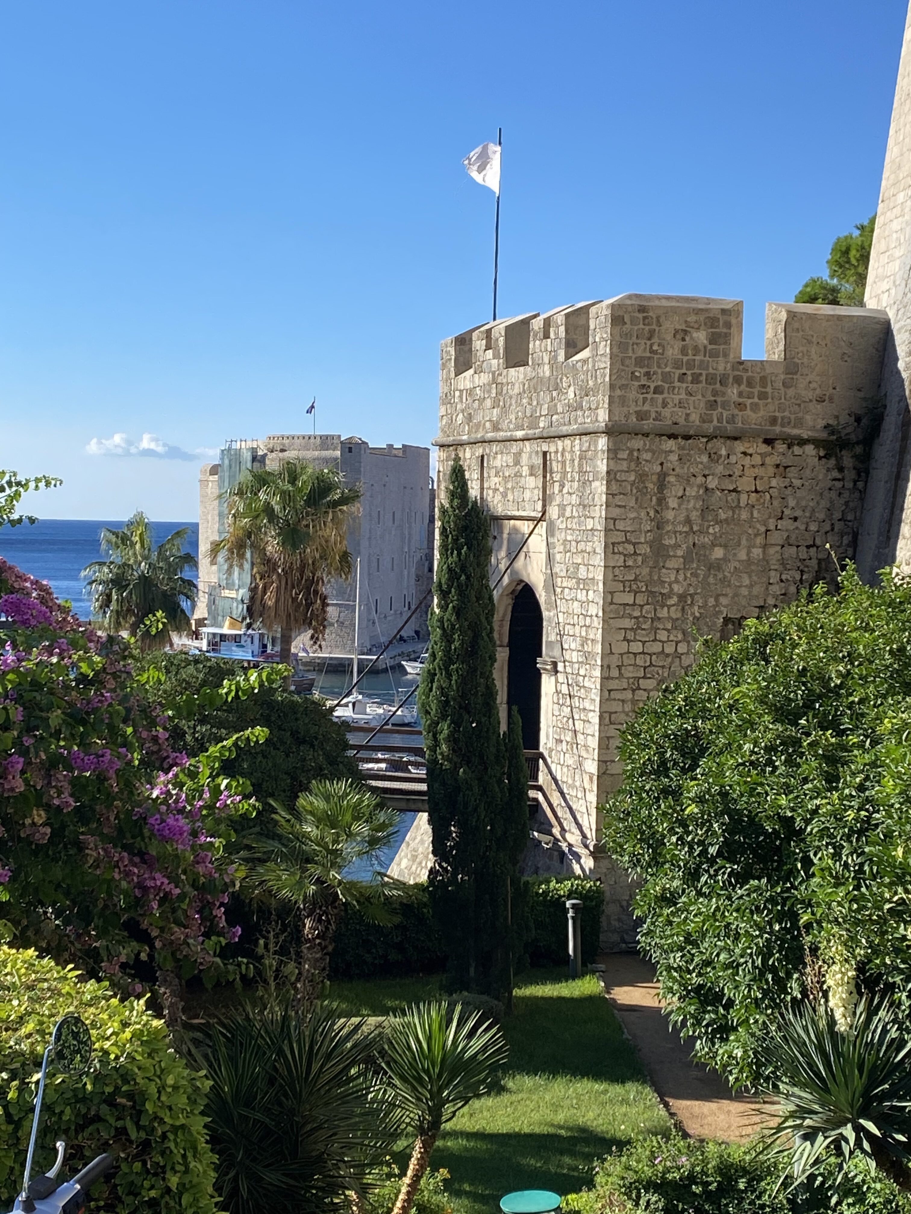 Ploče Gate with Saint John's fortress in the background.