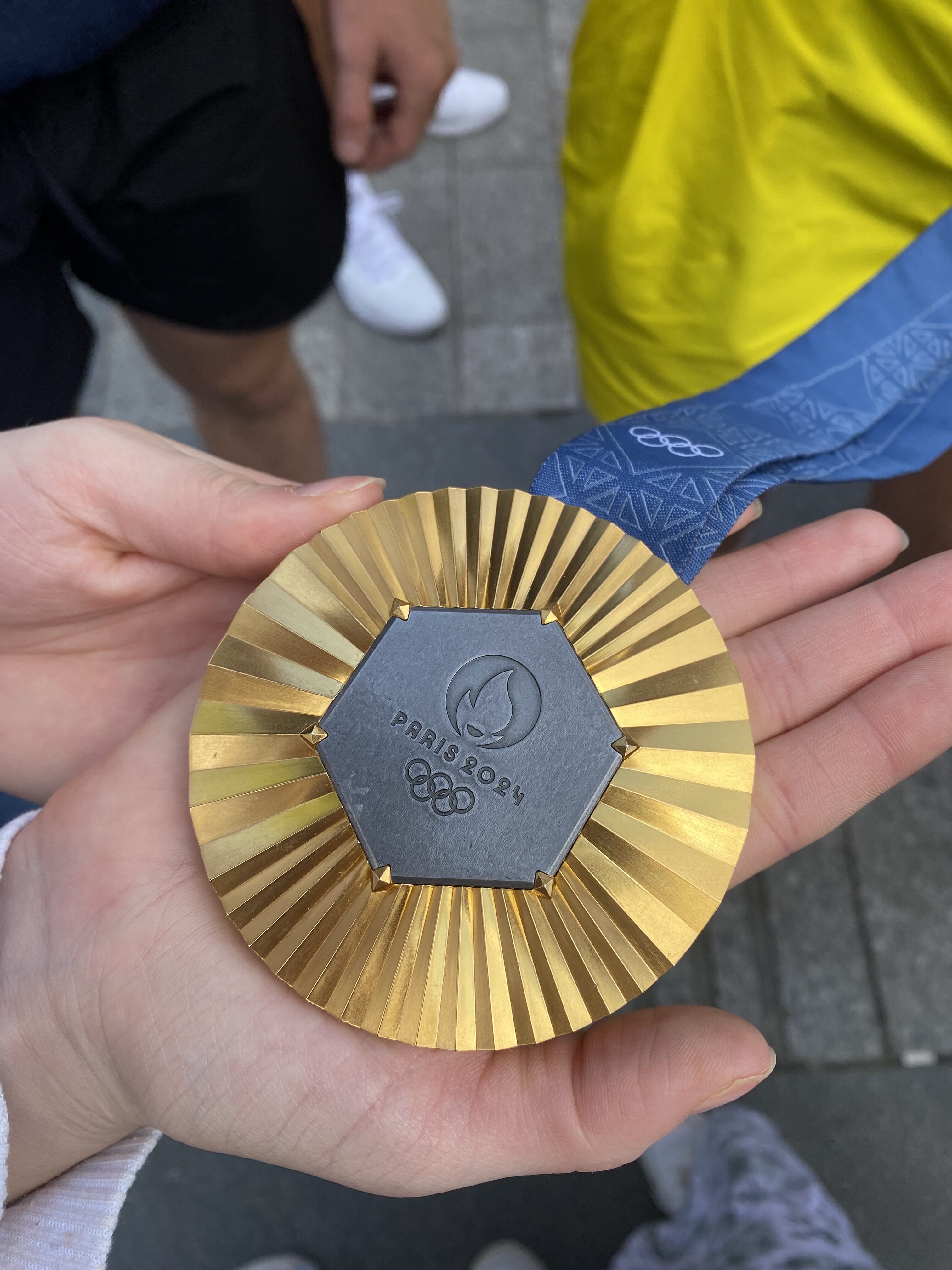 Olympic gold medal from Paris 2024 Summer Olympics.